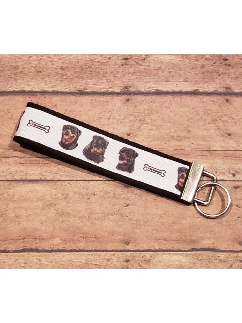 Rottweiler Wristlet Keyfob / Keychain
